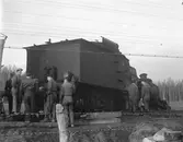 Olycka mellan Valskog och Köpng på Trafikaktiebolaget Grängesberg - Oxelösunds Järnväg.TGOJ M3 50.