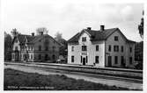 Järnvägsstation och järnvägshotell i Fritsla.