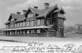 Järnvägsstation i Kiruna. Stationsbyggnaden i trä blev färdigbyggd 1900