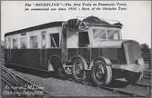 Den första tåget med däck. Midland & Scottish Railway, L.M.S. The Micheline.