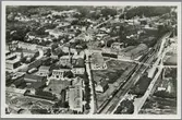 Flygbild från Göteborg, till vänster i bild syns Almedal station.