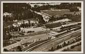 Flygbild över Falu järnvägsstation.