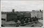 Västgötabanans station och G-P huset i Göteborg.