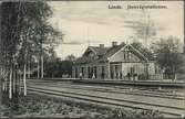 Lindesberg station. Bytte namn från Linde till Lindesberg 1910.