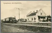Ångtåg vid Ljunghusen station.