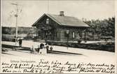 Hällberga järnvägsstation.