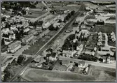 Flygfoto över Järvsö station med omnejd.