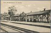 Järnvägsstationen och hotellet i Laxå.