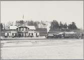 Persontåg vid Mora station på 1890 talet.