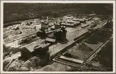 Flygfoto över Boliden gruvområde.