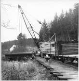 Brobyte över Storån vid Forsaström 1963.