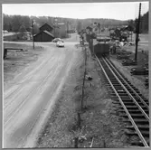 Första tåget på normalspåret i Åtvidaberg 1963.