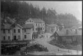 Verkebäck omkring år 1918. Stickspår till hamnen.