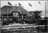 Invigning av Enköping Heby Runhällens Järnväg, på Fjärdhundra station.