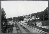 Ängelsberg bangård och station.
