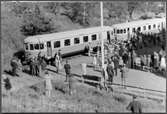 Uppslutning inför sista tåget i Gusum.
