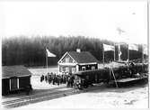 Invigning av Vimmerby - Ydre Järnväg vid Rumskulla station.