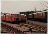 Uddevalla station med Rälsbussar.