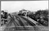 Statens Järnvägar, SJ Oc 386 med tåg vid Lunds station.