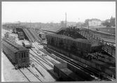 Lastplats vid Malmö lokstation på 1930-talet.