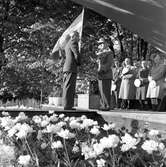 Flaggans dag, 6 juni.
Bilden publicerad 7 juni 1957.