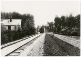 Statens Järnvägar, SJ lok 469 med tåg vid Billlesholms gruva 1900 tal
Tv Järnvägen till Malmö
Th Järnvägen till Landskrona