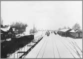 Borlänge station snöbetäckt år 1927.