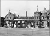 Borås station år 1965. Trafikrestaurangens del av stationshuset.