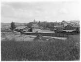 Vy över Borås bangård år 1900.