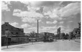 Bron över Viskan jämte vägbron i Borås på 1920-talet.