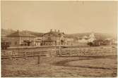 Bräcke station och bangård samt hotell på 1890-talet.