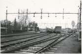 Bangården vid Degerfors station.