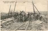 Järnvägsolycka å Djursholmsbanan den 17 april 1906. Strax söder om Frescati hållplats.