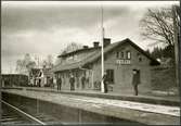 Trafikplats anlagd 1878. Envånings stationshus i tegel