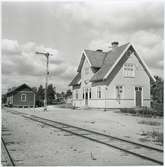Fagerhults station år 1959-09-01 vid nedläggning av bandelen Sandbäckshult-Fagerhult