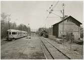 Rälsbuss SJ Y7 1256, vid Fagersannas järnvägsstation.