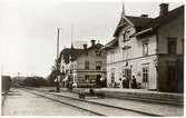 Järnvägsstationen och järnvägshotellet i Fritsla.