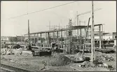 Gävle driftverkstad under byggnad färdig år 1968.