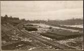 Verkstadsbangården i Gävle på 1900-talet under anläggning. Gävle - Dala Järnväg, GDJ.