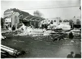 Rivning av SJs, Statens Järnvägar, gamla verkstäder i Göteborg oktober 1939.