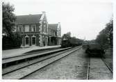 Stationen. Halmstad - Bolmens Järnvägs, HBJ lok 7.