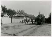 Stationen anlades 1874 och har senare tillbyggts och moderniserats. Bangården har utbyggts med ett spår. Stationshus i trä i en och en halv våning.Norra Östergötlands Järnväg, NÖJ lok 5 eller 6.