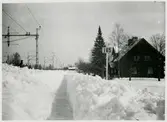 Statens Järnvägar, SJ  Stationsmästarens bostad hus 9 B foto 1951-03 av K Bergman.