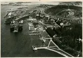 Flygfoto över malmlastningskajen