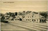 Lysekils järnvägsstation år 1913, stationshuset ej färdigt