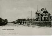 Station anlagd 1902. Tvåvånings stationshus i trä. Stationsmästarebostaden moderniserades fullständigt 1949.