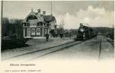 Station anlagd 1902. Tvåvånings stationshus i trä. Expeditionslokaler och väntsal moderniserades 1942-43.