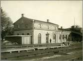 Text på bilden - Tillhör årsrapporten 1916. Tillbyggnad av stationshuset i Nässjö utfört år 1916.