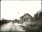 Norra Hälsinglands Järnväg, NHJ. Rogsta station omkring år 1900.