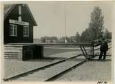 Rågsvedens station.
Skjutbar lastbrygga.